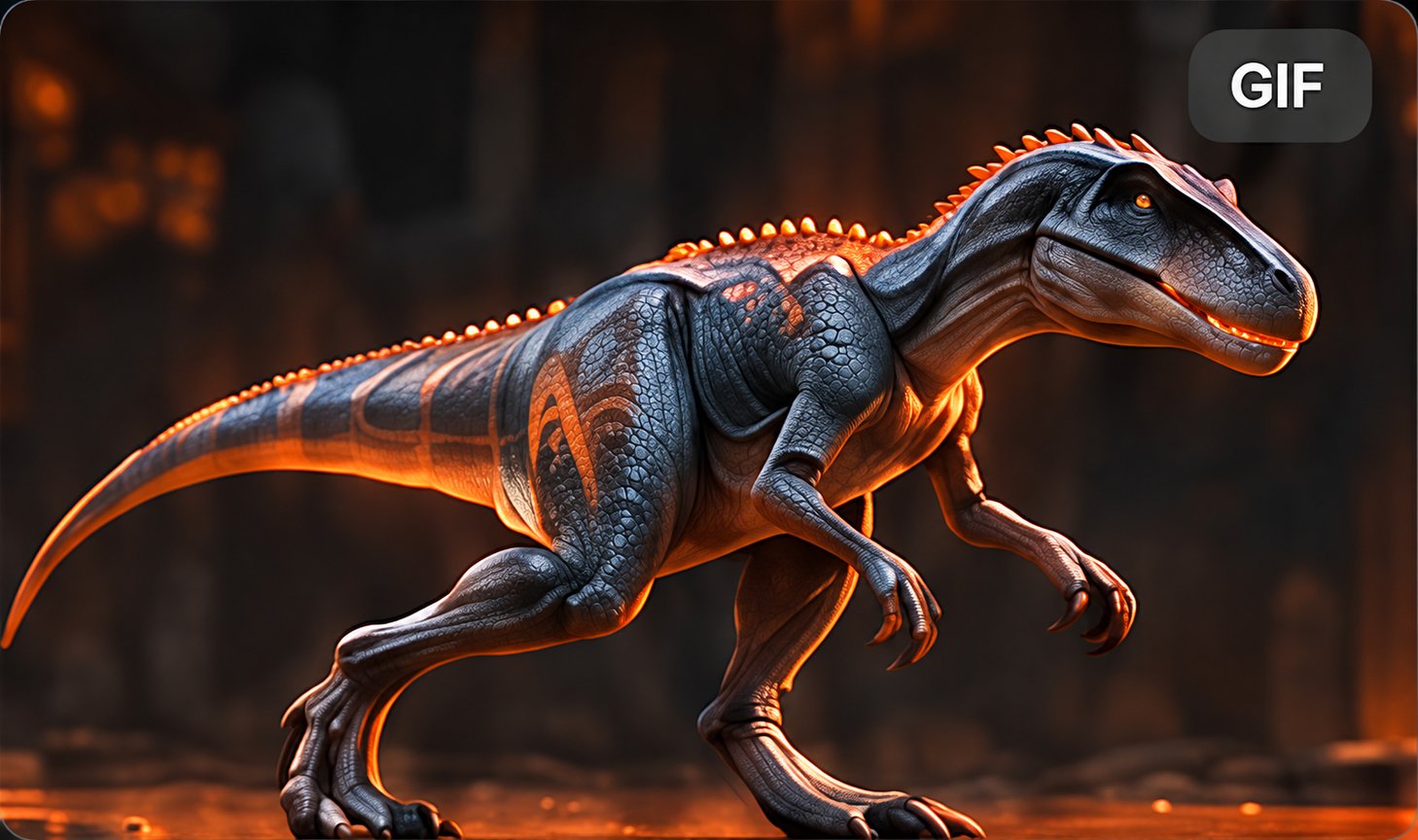 Dinosaur walking