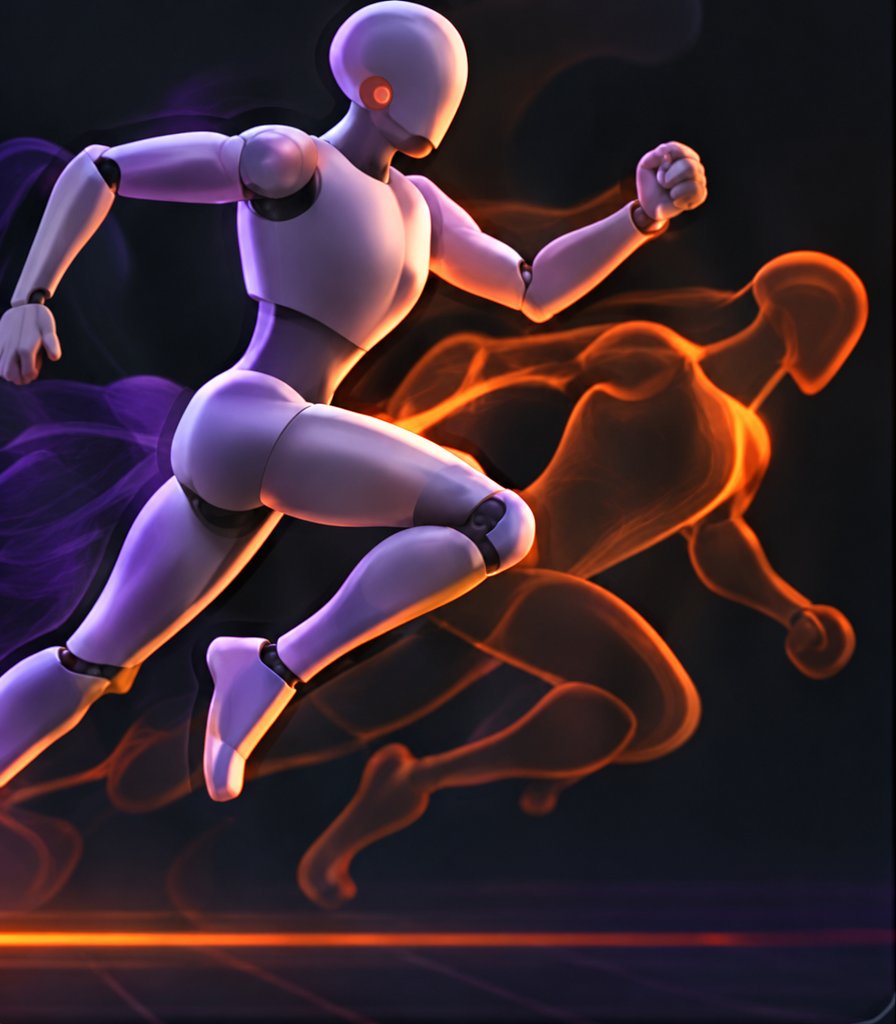Model learning a running motion